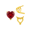 ITI NYC V-End Heart Shape Wire Basket Settings in 14K Gold (3.00 x 3.00 mm - 10.00 x 10.00 mm)