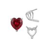 ITI NYC V-End Heart Shape Wire Basket Settings in Sterling Silver (3.00 x 3.00 mm - 10.00 x 10.00 mm)