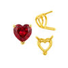 ITI NYC V-End Heart Shape Wire Basket Settings in 14K Gold (3.00 x 3.00 mm - 10.00 x 10.00 mm)