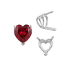 ITI NYC V-End Heart Shape Wire Basket Settings in Sterling Silver (3.00 x 3.00 mm - 10.00 x 10.00 mm)
