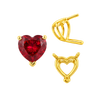 ITI NYC V-End Heart Shape Wire Basket Settings in 14K Gold (3.00 x 3.00 mm - 10.00 x 10.00 mm)
