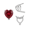 ITI NYC V-End Heart Shape Wire Basket Settings in 14K Gold (3.00 x 3.00 mm - 10.00 x 10.00 mm)