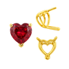 ITI NYC V-End Heart Shape Wire Basket Settings in 14K Gold (3.00 x 3.00 mm - 10.00 x 10.00 mm)