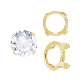 ITI NYC Four Prong Round Low Base Settings in 14K Gold (2.00 mm - 8.00 mm)