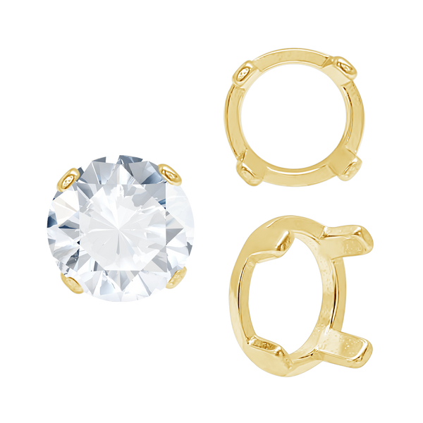 ITI NYC Four Prong Round Low Base Settings in 14K Gold (2.00 mm - 8.00 mm)