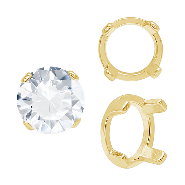 ITI NYC Four Prong Round Low Base Settings in 14K Gold (2.00 mm - 8.00 mm)