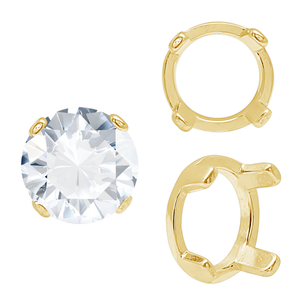 ITI NYC Four Prong Round Low Base Settings in 14K Gold (2.00 mm - 8.00 mm)
