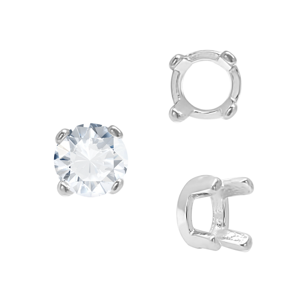 ITI NYC Four Prong Round Low Base Settings in 14K Gold (2.00 mm - 8.00 mm)