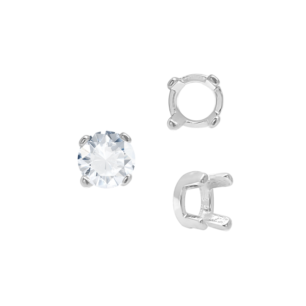 ITI NYC Four Prong Round Low Base Settings in 14K Gold (2.00 mm - 8.00 mm)