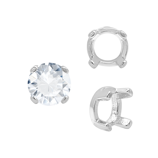 ITI NYC Four Prong Round Low Base Settings in 14K Gold (2.00 mm - 8.00 mm)