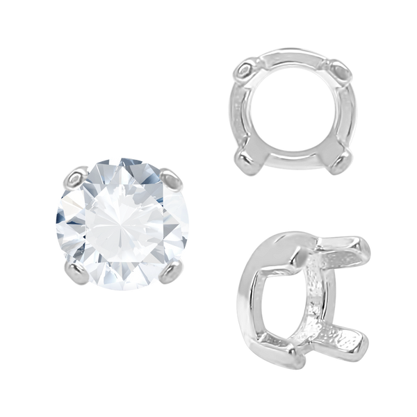 ITI NYC Four Prong Round Low Base Settings in 14K Gold (2.00 mm - 8.00 mm)