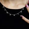 Hanging Initial Necklace in 14K White Gold
