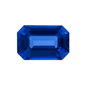 Emerald Shape Sapphire - September Birthstones