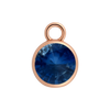 Diamond or Gemstone Bezel Drop Charm in 14K Rose Gold