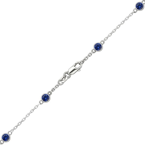 Bulk / Spooled Diamond by the Yard Cable Chain in 14K White Gold (Diamond Bezel: Every 1.5")