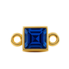 Diamond or Gemstone Square Bezel Bezel/Necklace Charm in 14K Yellow Gold