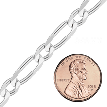 Load image into Gallery viewer, Bulk / Spooled Single Figaro Chain in Sterling Silver (1.20 mm - 6.80 mm)
