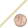 Bulk / Spooled Round Semi-Solid Rolo Chain in 14K Yellow Gold (2.50 mm - 8.00 mm)