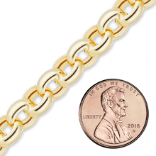 Load image into Gallery viewer, Bulk / Spooled Round Hollow Rolo Chain in 14K Yellow Gold (2.50 mm - 8.00 mm)
