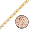 Bulk / Spooled Round Semi-Solid Rolo Chain in 14K Yellow Gold (2.50 mm - 8.00 mm)
