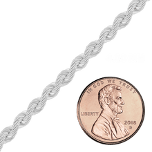 Load image into Gallery viewer, Bulk / Spooled Handmade Solid Rope Chain in Sterling Silver (4.00 mm - 12.60 mm)
