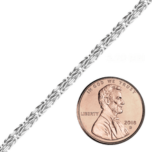 Load image into Gallery viewer, Bulk / Spooled Square Byzantine Handmade Chain in Sterling Silver (2.40 mm - 6.80 mm)

