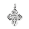 ITI NYC Double-Sided Four-Way Cross Pendant with Antique Finish in Sterling Silver