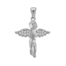 Load image into Gallery viewer, ITI NYC Angel Pendant with Cubic Zirconia in Sterling Silver
