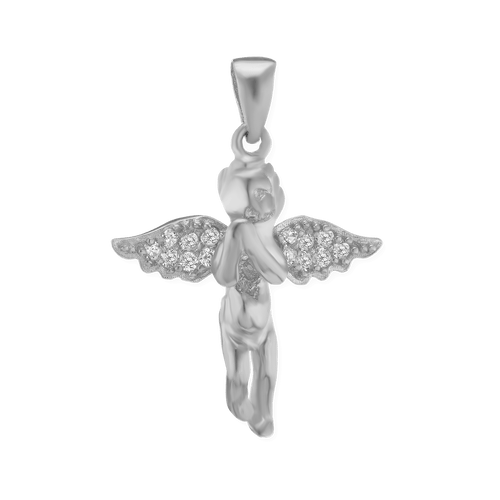 ITI NYC Angel Pendant with Cubic Zirconia in Sterling Silver