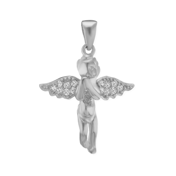 ITI NYC Angel Pendant with Cubic Zirconia in Sterling Silver