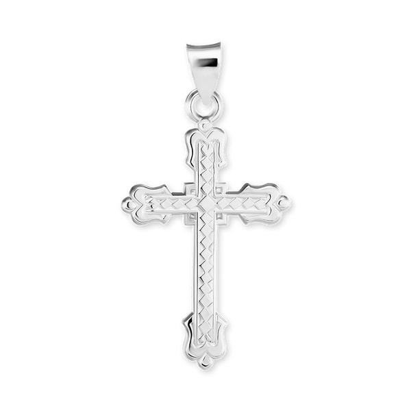 ITI NYC Fancy Cross Pendant in Sterling Silver