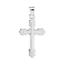 Load image into Gallery viewer, ITI NYC Fancy Cross Pendant in Sterling Silver
