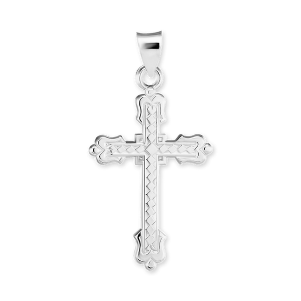ITI NYC Fancy Cross Pendant in Sterling Silver