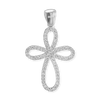 ITI NYC Eternity Cross Pendant with Cubic Zirconia in Sterling Silver