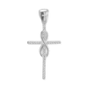 ITI NYC Infinity Cross Pendant with Cubic Zirconia in Sterling Silver