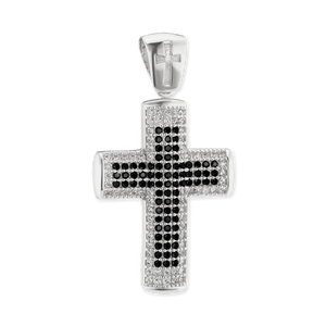 ITI NYC Classic Cross Pendant with Cubic Zirconia in Sterling Silver