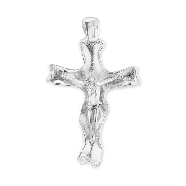 ITI NYC Freeform Crucifix Pendant in Sterling Silver