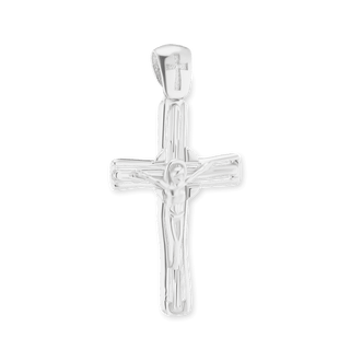 ITI NYC Freeform Crucifix Pendant in Sterling Silver