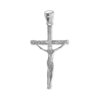 ITI NYC Freeform Crucifix Pendant in Sterling Silver