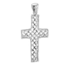 ITI NYC Basket Weave Cross Pendant in Sterling Silver