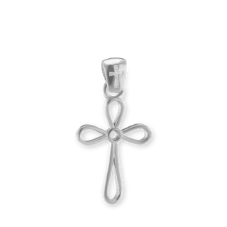 ITI NYC Openwork Cross Pendant with Cubic Zirconia in Sterling Silver