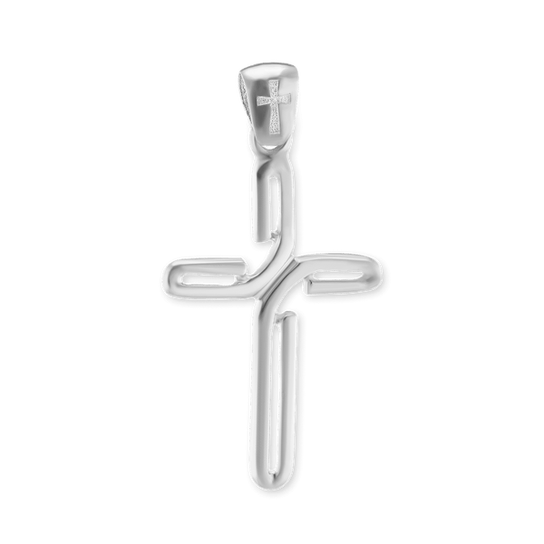 ITI NYC Bypass Cross Pendant in Sterling Silver