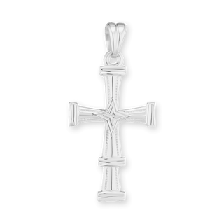 ITI NYC Fancy Flared Cross Pendant in Sterling Silver