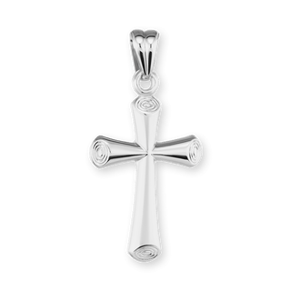 ITI NYC Flared Cross Pendant in Sterling Silver