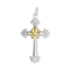 ITI NYC Fleur De Lis Cross Pendant in Sterling Silver