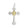 ITI NYC Fleur De Lis Cross Pendant in Sterling Silver