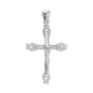 ITI NYC Ornate Crucifix Pendant in Sterling Silver