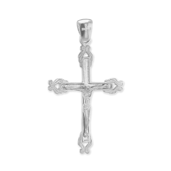 ITI NYC Ornate Crucifix Pendant in Sterling Silver