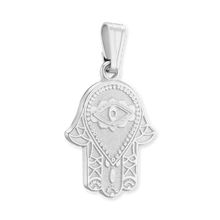 Load image into Gallery viewer, ITI NYC Hamsa Pendant in Sterling Silver
