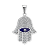 ITI NYC Hamsa Pendant with Evil Eye in Sterling Silver